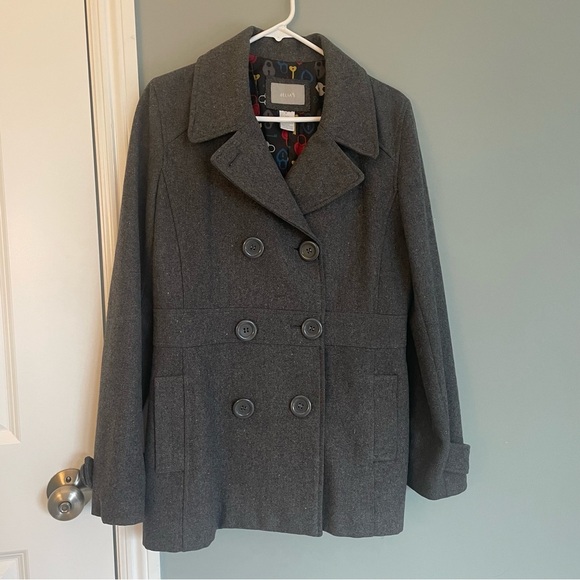 3/$30 | Y2K Vintage Delias Wool Gray Peacoat with Lock Interior | Size M - Picture 1 of 7